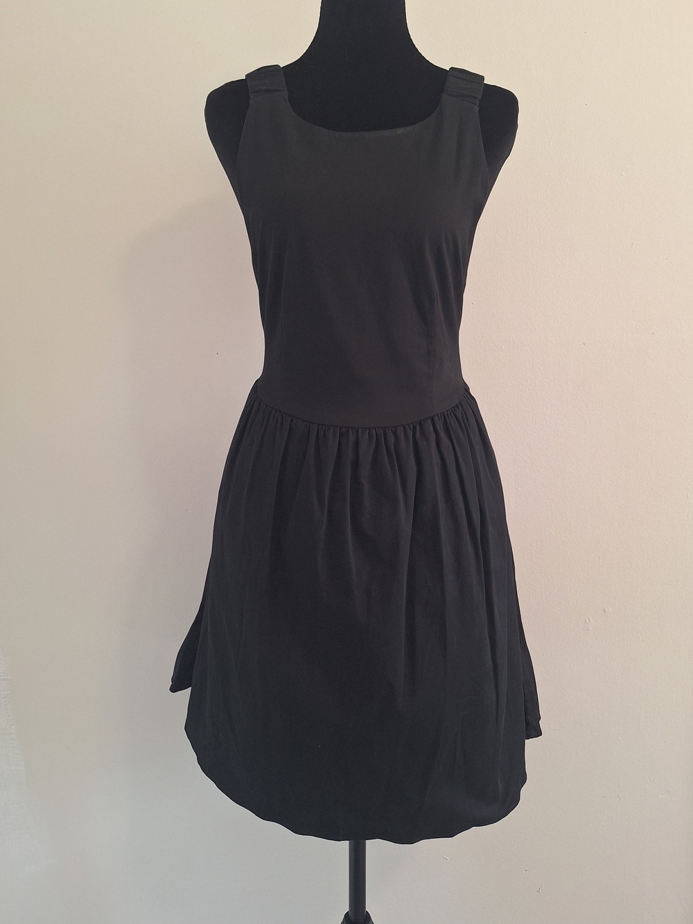 GREY LAB Black Sleeveless Open Back Short Dress